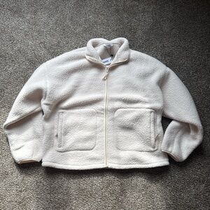 Garage Cream Teddy Sherpa Zip Jacket